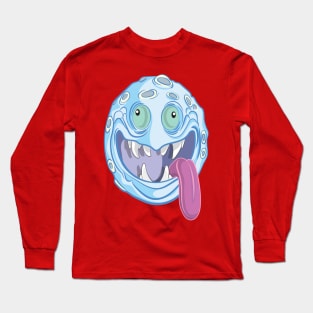 Happy moon with smiling face Long Sleeve T-Shirt
